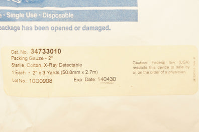 Medsorb 34733010 Fabco ORS Sterile Cotton X-Ray Detectable 2inch x 3yds (x)